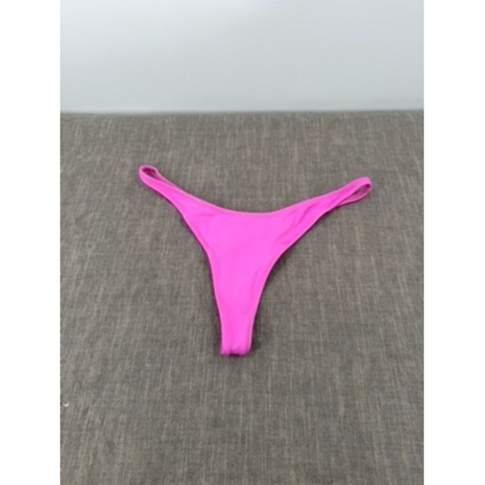 SKIMS Recycled Swim Thong Bikini Bottom Neon Orchid Pink Size S Small NWT